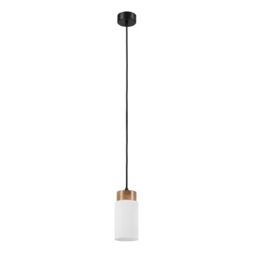 Hanglamp aan kabel MARKUS 1xE27/15W/230V zwart/eiken