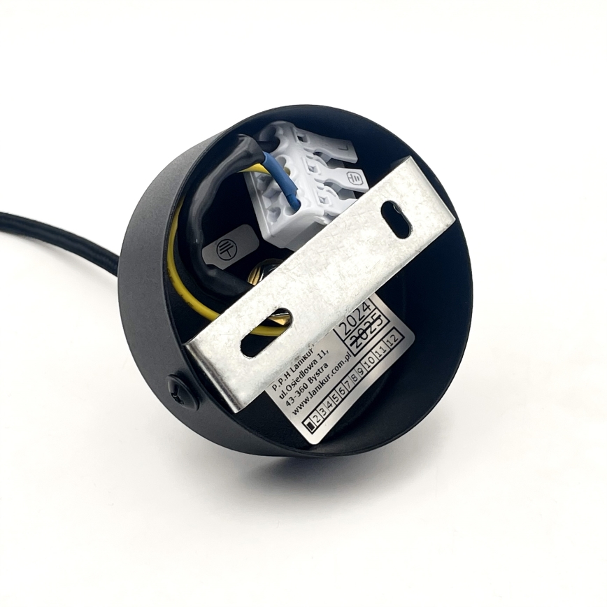 Hanglamp aan kabel MARKUS 1xE27/15W/230V zwart/eiken