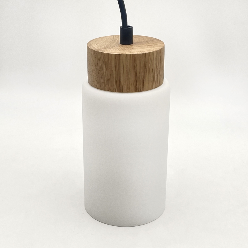 Hanglamp aan kabel MARKUS 3xE27/15W/230V zwart/eiken