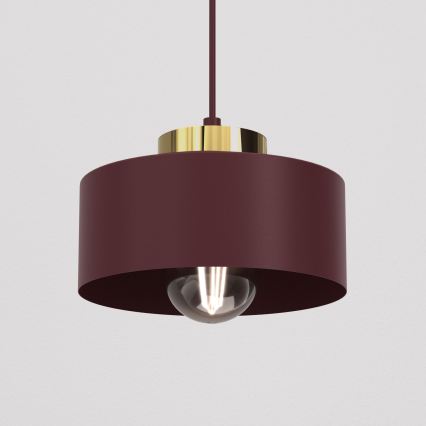 Hanglamp aan kabel MARTI 1xE27/15W/230V bordeaux/goud