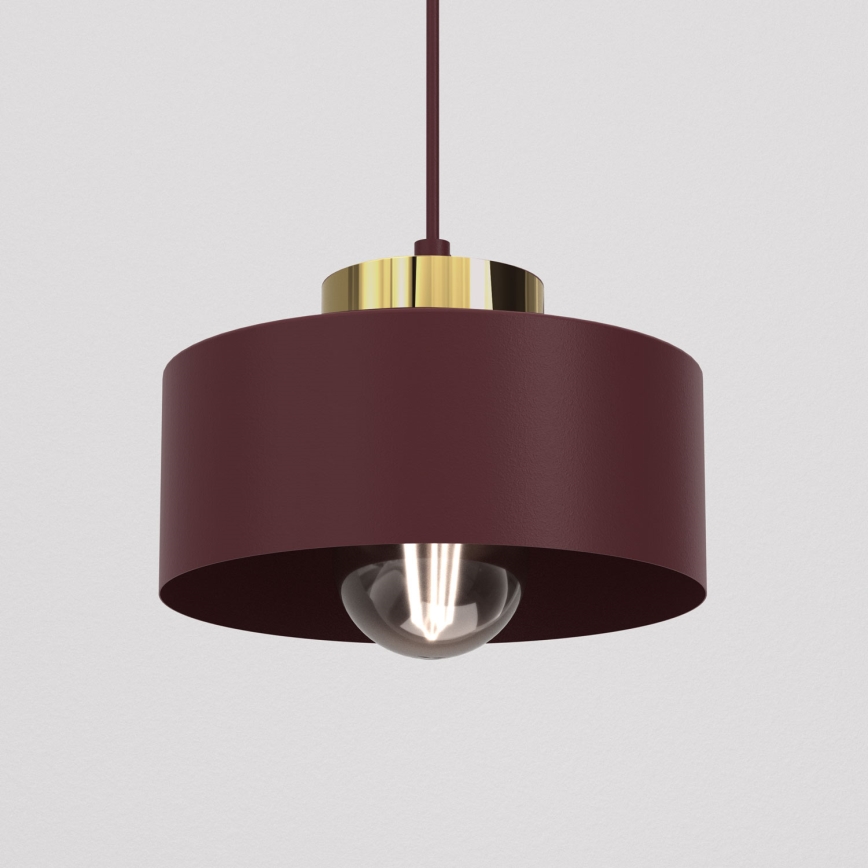 Hanglamp aan kabel MARTI 1xE27/15W/230V bordeaux/goud