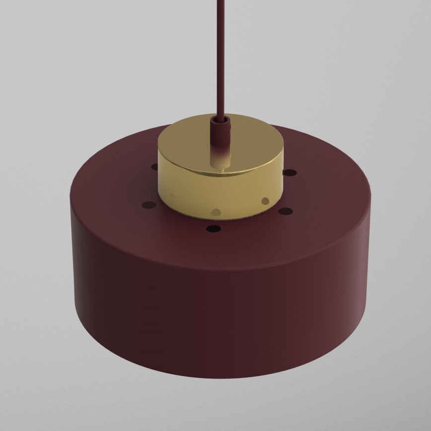 Hanglamp aan kabel MARTI 1xE27/15W/230V bordeaux/goud