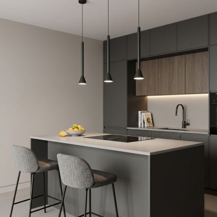 Hanglamp aan kabel MAZZO 1xGU10/8W/230V zwart