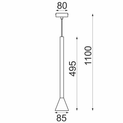 Hanglamp aan kabel MAZZO 1xGU10/8W/230V zwart
