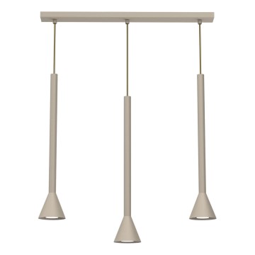 Hanglamp aan kabel MAZZO 3xGU10/8W/230V beige
