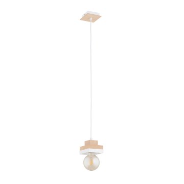 Hanglamp aan kabel MIKO 1xE27/15W/230V wit/beige