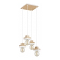 Hanglamp aan kabel MIKO 4xE27/15W/230V wit/beige