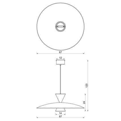 Hanglamp aan kabel MISTIC 1xGX53/15W/230V bordeaux