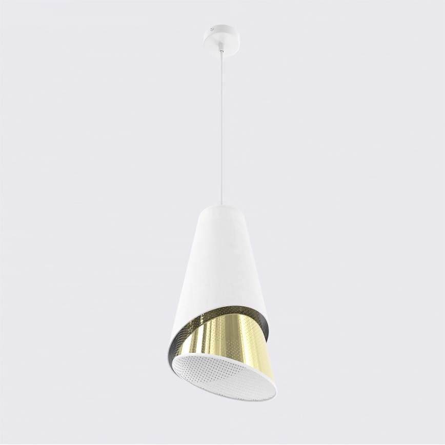 Hanglamp aan kabel MODA 1xE27/15W/230V wit/goud