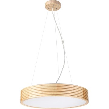 Hanglamp aan kabel NATURAL MODERN 3xE27/15W/230V Ø 47,5 cm grenen