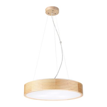 Hanglamp aan kabel NATURAL MODERN 3xE27/15W/230V Ø 47,5 cm grenen