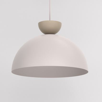 Hanglamp aan kabel NEVIS 1xE27/15W/230V Ø 38 cm crème