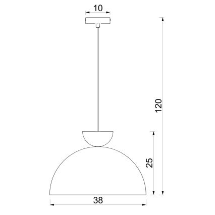 Hanglamp aan kabel NEVIS 1xE27/15W/230V Ø 38 cm crème