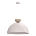 Hanglamp aan kabel NEVIS 1xE27/15W/230V Ø 50 cm crème