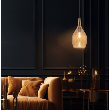 Hanglamp aan kabel NEXT 1xE27/40W/230V oranje/zwart