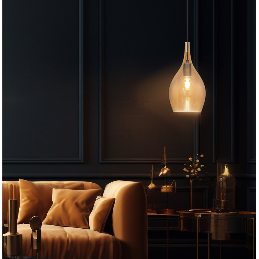Hanglamp aan kabel NEXT 1xE27/40W/230V oranje/zwart