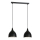 Hanglamp aan kabel NOAK 2xE27/15W/230V zwart