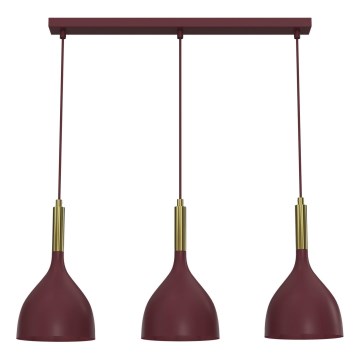 Hanglamp aan kabel NOAK 3xE27/15W/230V bordeaux