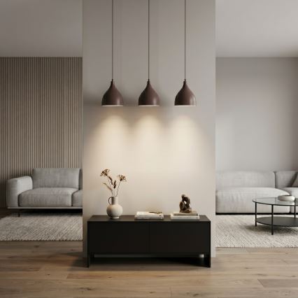 Hanglamp aan kabel NOAK CLASSIC 3xE27/15W/230V bruin