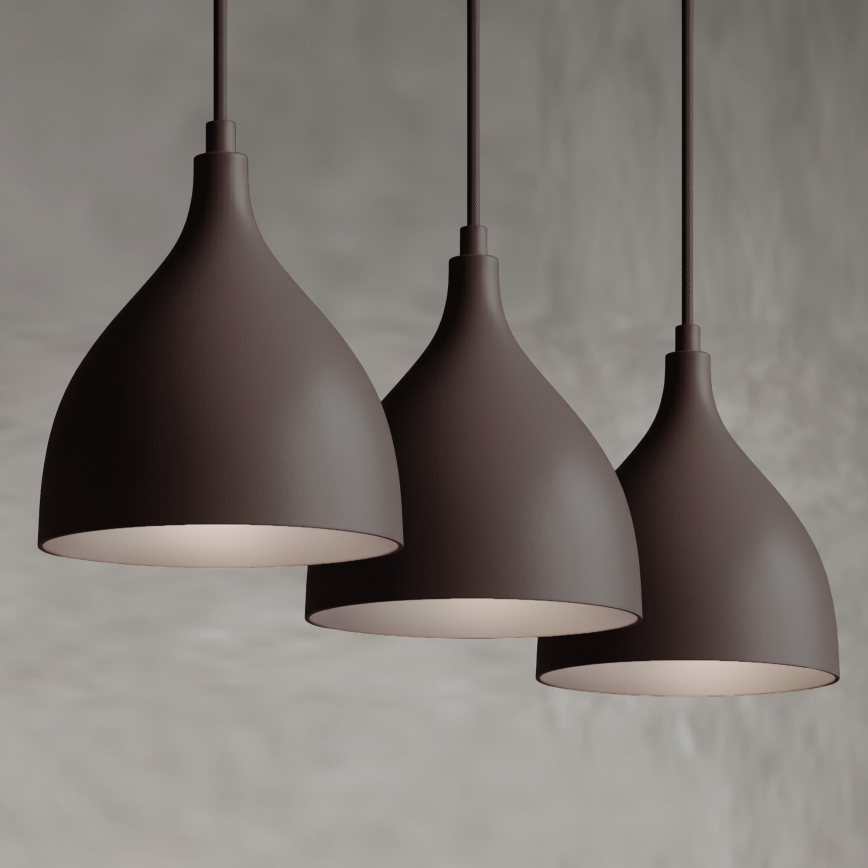 Hanglamp aan kabel NOAK CLASSIC 3xE27/15W/230V bruin