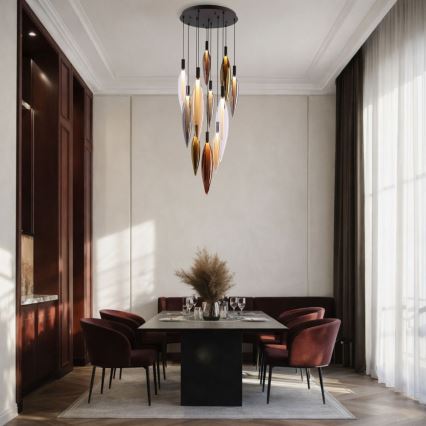 Hanglamp aan kabel NORDIC 11xG9/5W/230V zwart