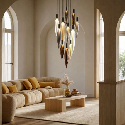 Hanglamp aan kabel NORDIC 11xG9/5W/230V zwart