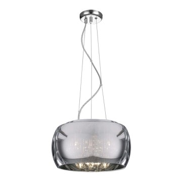 Hanglamp aan kabel ORCHIDEE 5xG9/3W/230V glanzend chroom