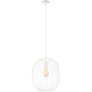 Hanglamp aan kabel OVELLA 1xE27/15W/230V Ø 34 cm crème
