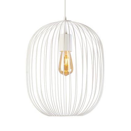 Hanglamp aan kabel OVELLA 1xE27/15W/230V Ø 34 cm crème