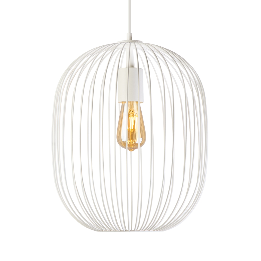 Hanglamp aan kabel OVELLA 1xE27/15W/230V Ø 34 cm crème
