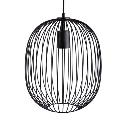 Hanglamp aan kabel OVELLA 1xE27/15W/230V Ø 34 cm zwart