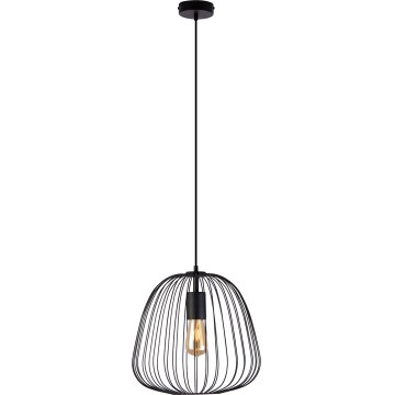 Hanglamp aan kabel OVELLA 1xE27/15W/230V Ø 36 cm zwart