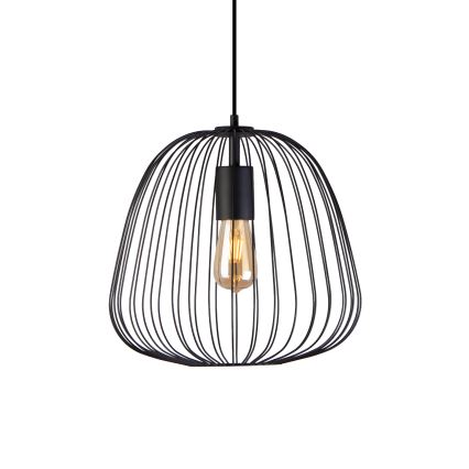 Hanglamp aan kabel OVELLA 1xE27/15W/230V Ø 36 cm zwart