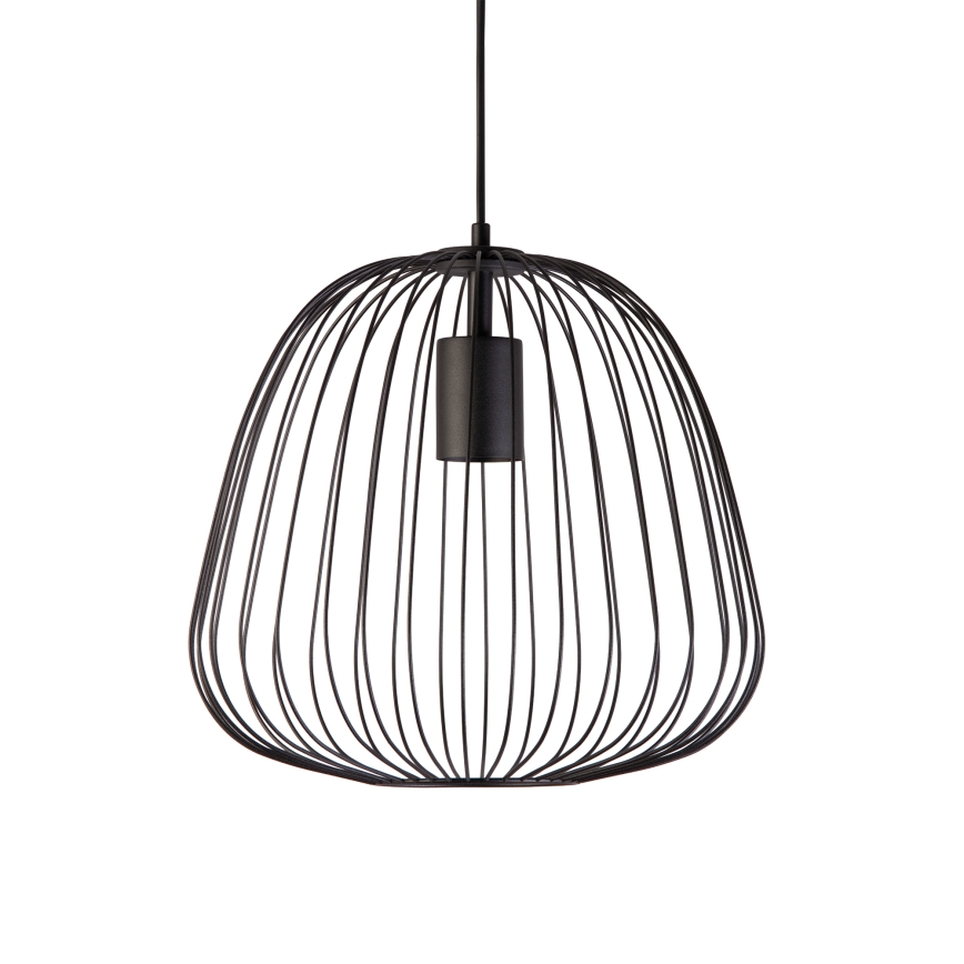 Hanglamp aan kabel OVELLA 1xE27/15W/230V Ø 36 cm zwart