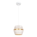 Hanglamp aan kabel PARIS 1xE27/60W/230V wit/goud
