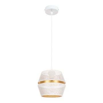 Hanglamp aan kabel PARIS 1xE27/60W/230V wit/goud