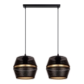 Hanglamp aan kabel PARIS 2xE27/60W/230V zwart/goud