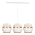 Hanglamp aan kabel PARIS 3xE27/60W/230V wit/goud