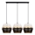 Hanglamp aan kabel PARIS 3xE27/60W/230V wit/zwart/goud