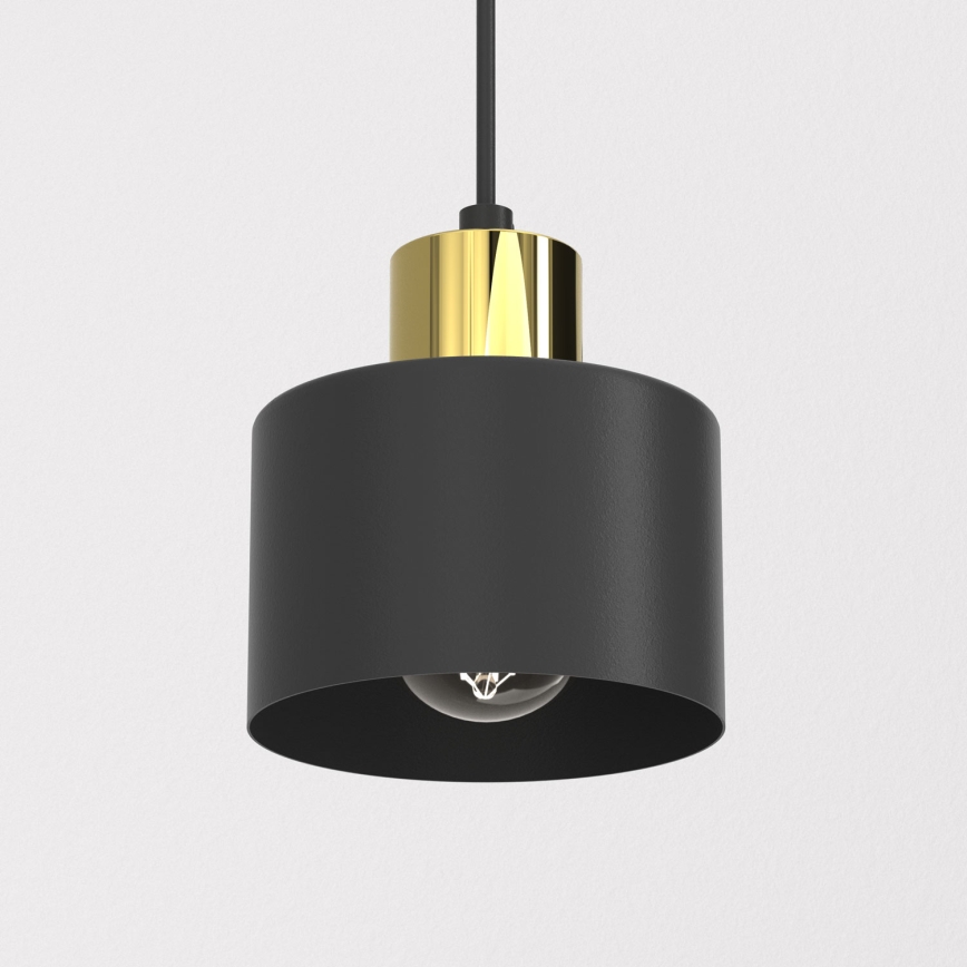 Hanglamp aan kabel PARKLA 1xE27/15W/230V zwart