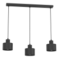 Hanglamp aan kabel PARKLA 3xE27/15W/230V zwart