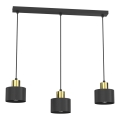 Hanglamp aan kabel PARKLA 3xE27/15W/230V zwart
