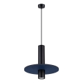 Hanglamp aan kabel PELTA 1xGU10/10W/230V zwart/blauw