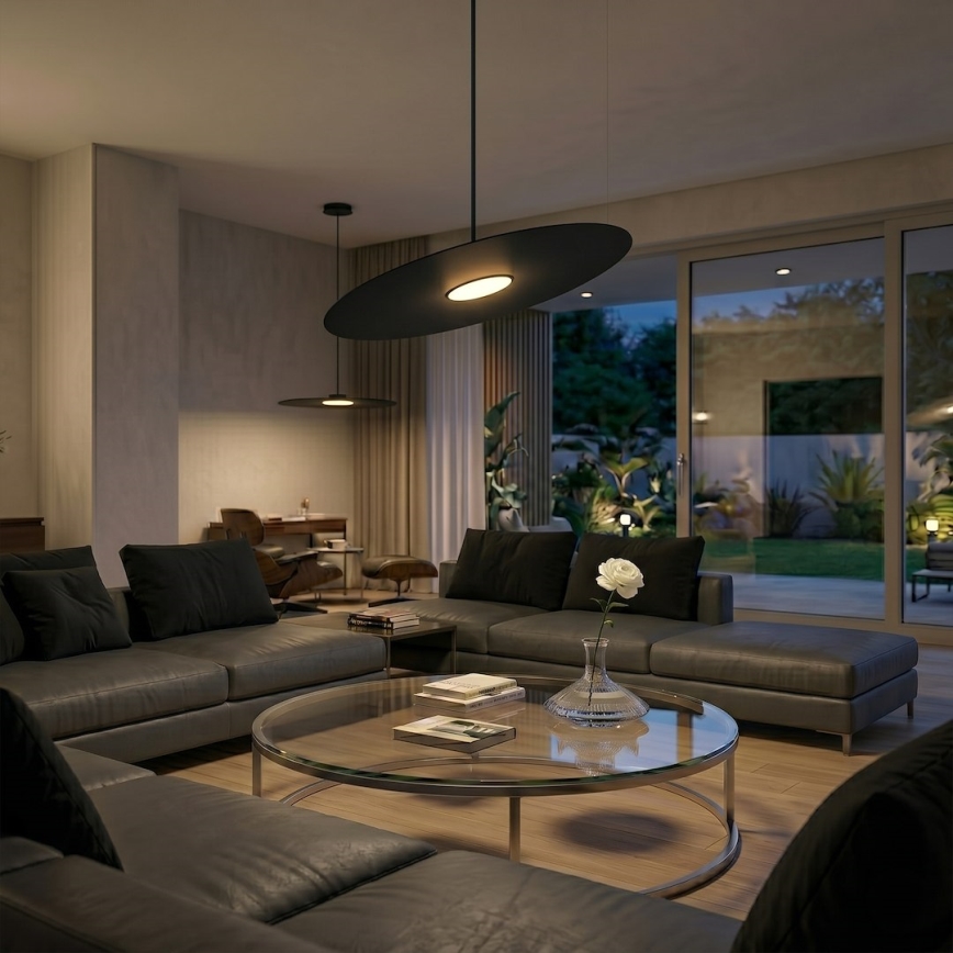 Hanglamp aan kabel PIATTO 1xGX53/15W/230V pr. 55 cm zwart