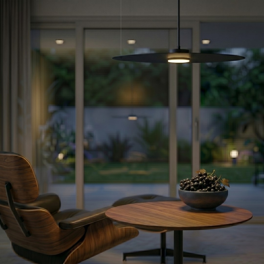 Hanglamp aan kabel PIATTO 1xGX53/15W/230V pr. 55 cm zwart