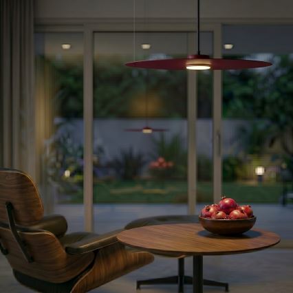 Hanglamp aan kabel PIATTO 1xGX53/15W/230V Ø 55 cm wijnrood