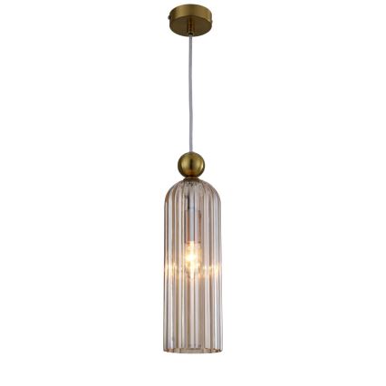 Hanglamp aan kabel PIEGA 1xE14/40W/230V messing/rookbeige