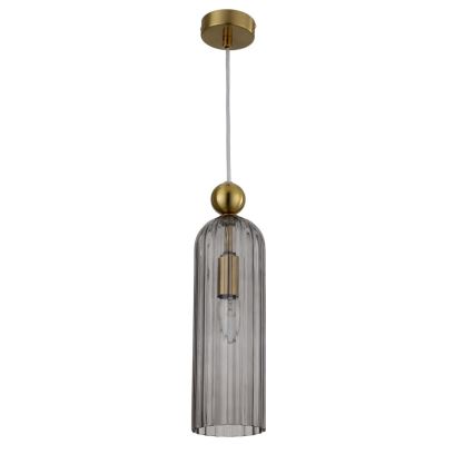 Hanglamp aan kabel PIEGA 1xE14/40W/230V messing/rookzwart
