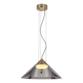 Hanglamp aan kabel PRESTO 1xGX53/10W/230V Ø 42 cm goud/rookgrijs