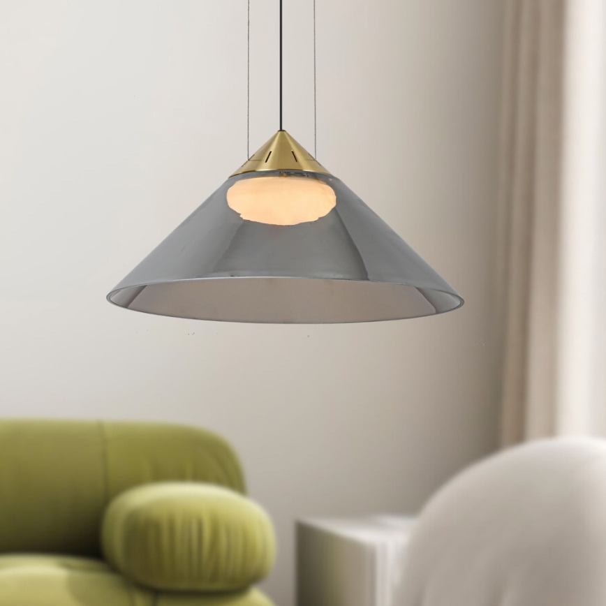 Hanglamp aan kabel PRESTO 1xGX53/10W/230V Ø 42 cm goud/rookgrijs